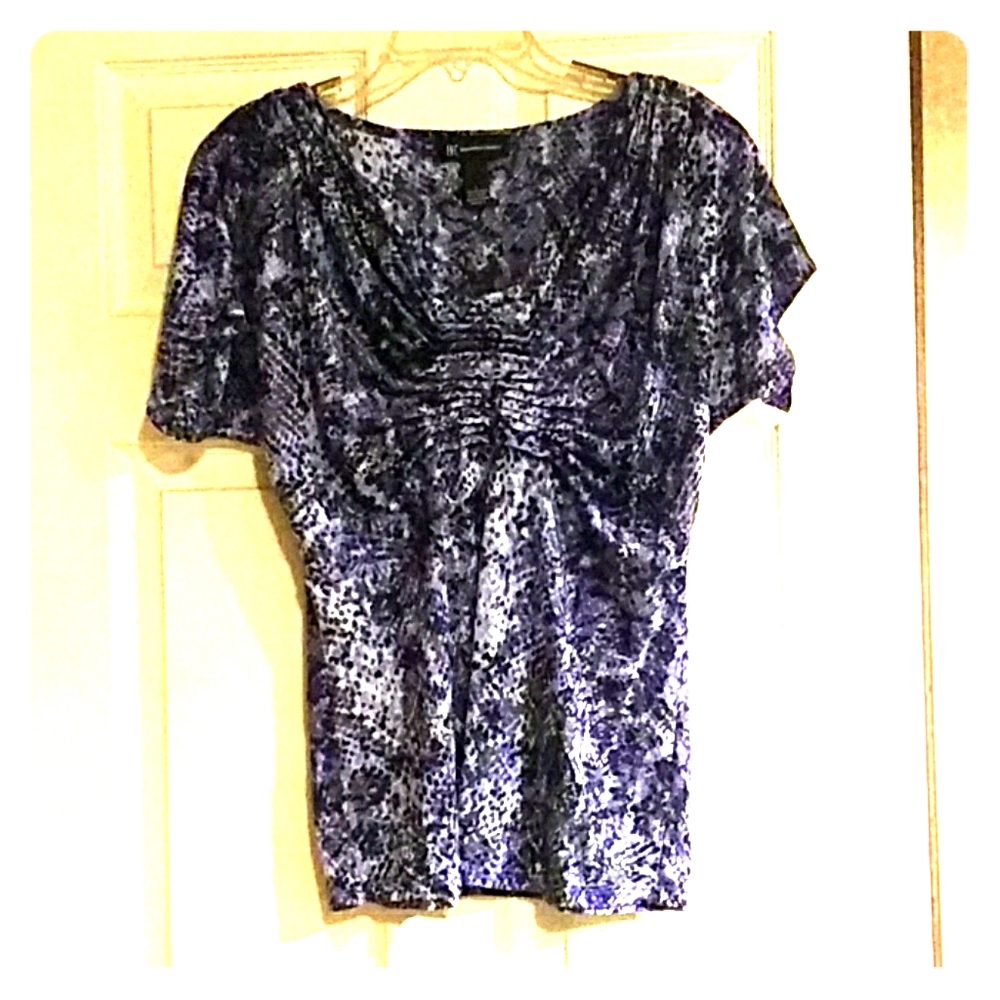 I.N.C. pleated front top